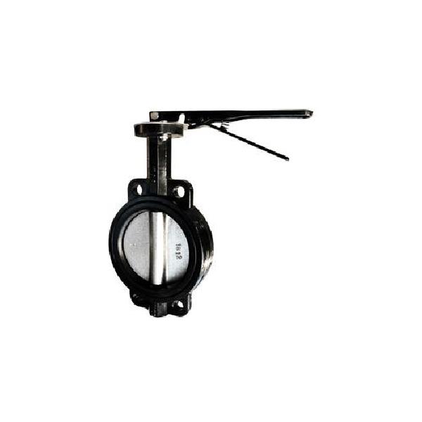 Butterfly Valve, Wafer Style, 2 Inch Nominal, 125/150 lb Pressure Class, Lever Actuator, Ductile Iron Disc, Buna Seat Softgoods, Import