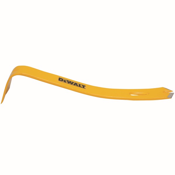Pry Bar, 3-Nail Slot Double End Flat, Beveled/Prying Tip, 1/2 in Tip Width, 12 in Overall Length, 2-1/2 in Overall Width, Steel Handle, Spring Steel