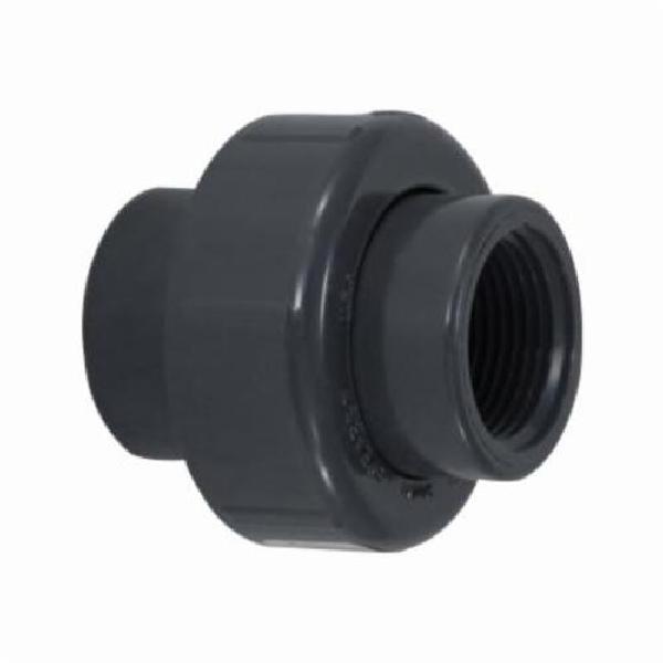 Union Fitting/Connector, 1/2 Inch Nominal, FNPT End Style, SCH 80 Schedule, PVC, 140 °F