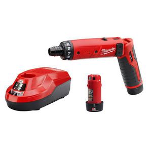Cordless Screwdriver Kit, Hex/Quick-Change Chuck, 1/4 in Chuck, 200/600 RPM Speed, 44 in-lb Torque, 4 VDC, Lithium-Ion Battery, 2 Ah Battery, Battery Included: Yes, Plastic Housing Material, Stick Handle, Rocker Switch/Variable Speed Button Control,