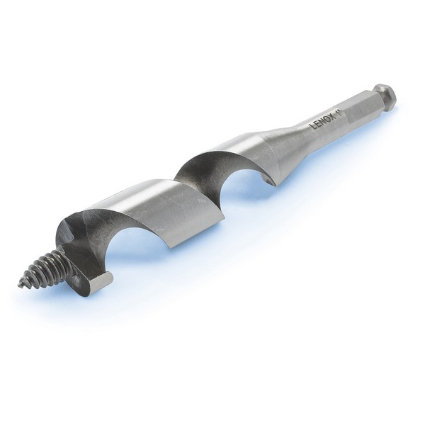 Ship Auger Bit, Long, Drill Style: Auger, 1 in Diameter, 7-1/2 in Overall Length, 4 in Flute Length, 1/2 in Shank, Hex Shank, HSS Cutting Edge, Bi-Metal