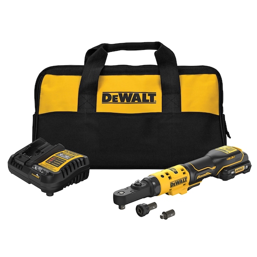 12V 1/4-3/8in Brushless Ratchet Kit
