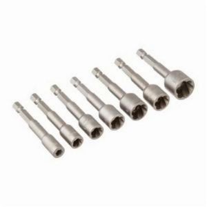 Bolt Extractor Set, 7 Piece, Specifications: 1/4 in Drive, Carbon Steel