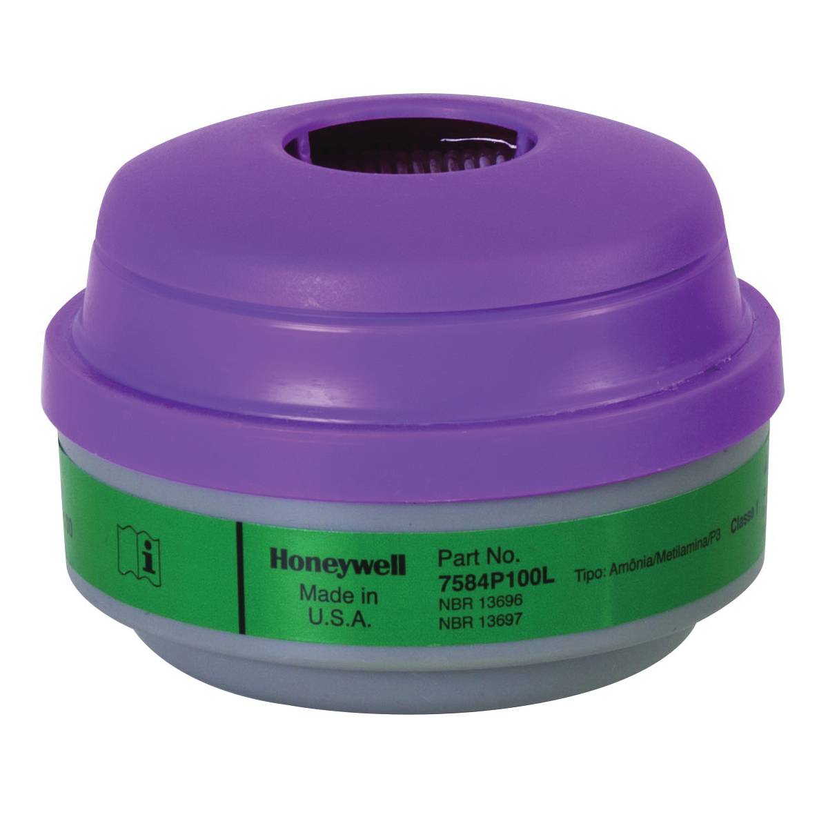 Combination Cartridge, For Use With: 5400, 5500, 7600 and 7700 Series Respirators, Ammonia and Methylamine Gas, P100 Filter Class, 0.999 Filter Efficiency, Threaded Connection, Resists: Aerosols By Removing Dusts, Fumes, Fibers, Mists and other Particles