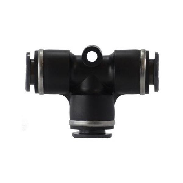 Tube Union Tee, Air-Brake, Fitting/Connector Type: Tee, 3/8 Inch Nominal, Push-In, 145 psi, -40 to 140 °F, Brass/PBT