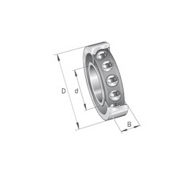 Spindle Bearing, Light Duty, Series: B72..-E-2RSD, 50 mm Bore, 90 mm OD, 1 Rows, 20 mm Width, 25 °Contact Angle, Double Seal Closure, 41000 N Dynamic/21400 N Static/2200 N Fatigue Load, Phenolic Resin Cage, 14000 rpm Maximum