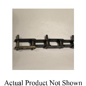 Attachment Chain, Double Pitch Standard, 1/2 in Pitch, 0.156 in Pin Dia, 0.312 in Roller Dia, 0.312 in Roller Width, 0.472 in Plate Height, 0.06 in Plate Thickness, 1 Strand, 3120 lb Tensile, 10 ft Overall Length, Carbon Steel