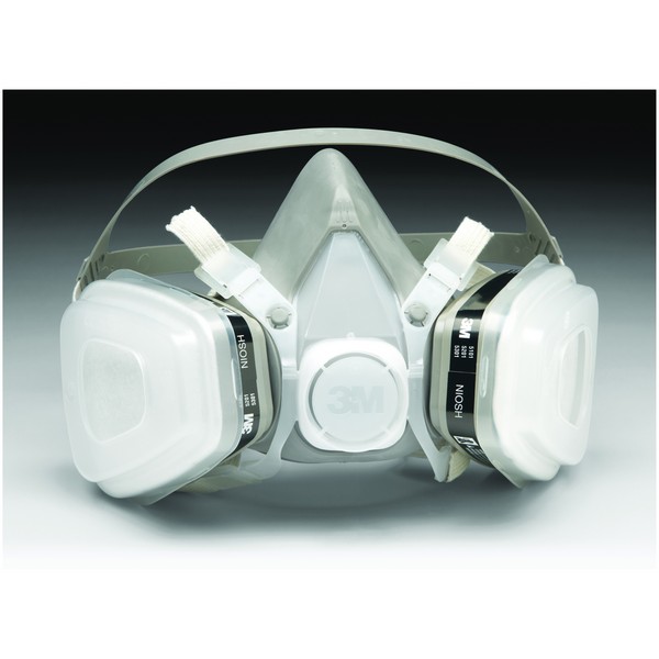 Half Facepiece Disposable Respirator Assembly 51P71, Organic Vapor, P95, Small, 12/Case