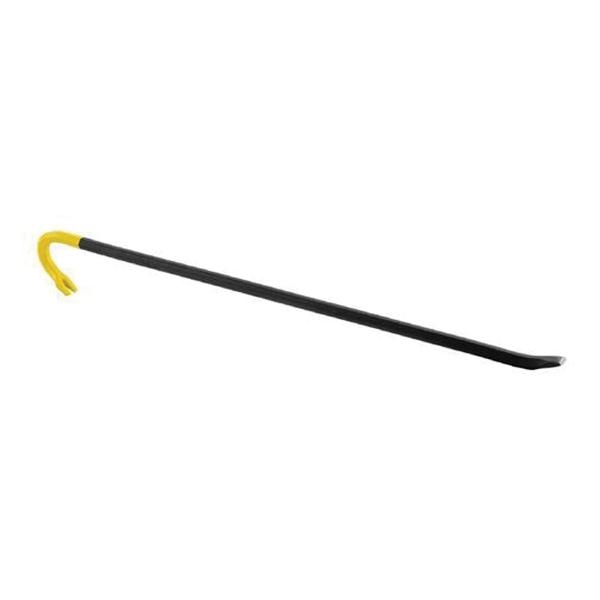 Wrecking Bar, Beveled Chisel/Slotted Claw Tip, 15/16 in, 1-3/16 in Tip Width, 18 in Overall Length, 5/8 in Overall Width, 3/4 in Dia, Hex Handle, Forged Steel, Powder Coated/Yellow