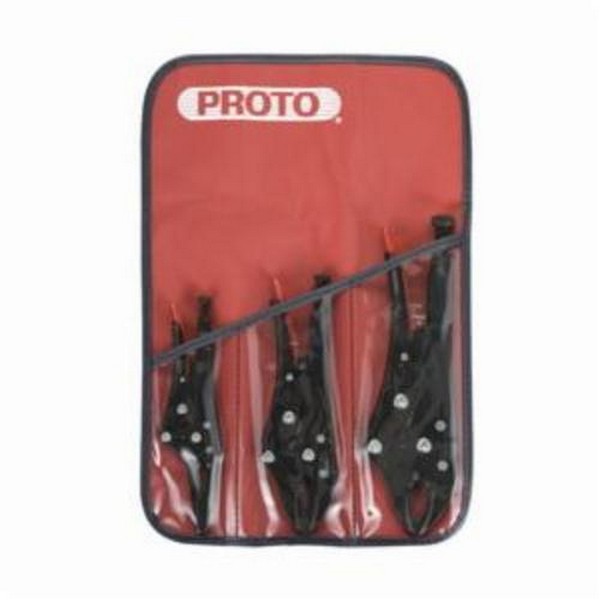 Plier Set, Locking Pliers, 3 Piece, Specifications Met: ASME Specified