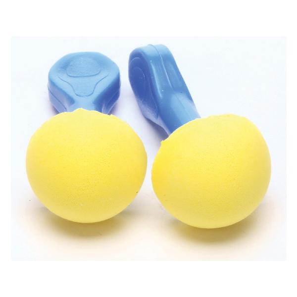 Earplugs, Series: Express Pod Plugs, Uncorded Design, 25 dB Noise Reduction, Push-to-Fit Foam Shape, Universal Size, Yellow Plug, Polyurethane Plug, Disposable/Reusable: Reusable