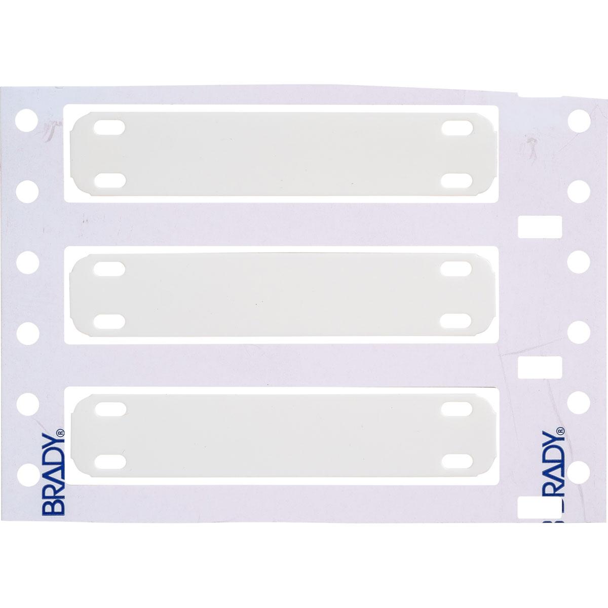 Cable Marker, Rectangle, 5/8 Inch Length, 3 Inch Width, White Marker, B-7643 Thermoplastic Polyether Polyurethane, -40 to 193 °F
