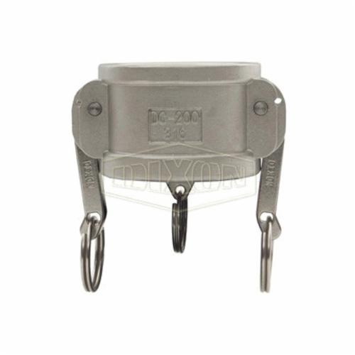 Cam and Groove Dust Cap, Type DC, Fitting/Connector Type: Cap, 4 Inch Nominal Size, 6-21/32 Inch Length, 316 Stainless Steel, Import