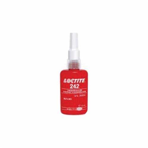 Threadlocker, Removable Medium Strength, Series: 242®, Bottle Container, 250 mL Container, Methacrylate Base, Liquid Form, 5 min Drying, 5 min Setting, 24 hr. Curing, Blue, -65 to 300 deg F, 1.1 Specific Gravity, <gt/>199.94 deg F Flash Point, 1200 t