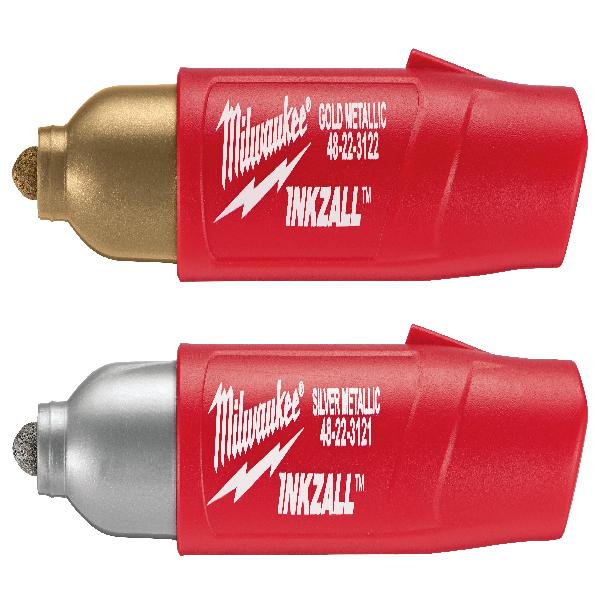 Point Marker, Fine Tip, 5-1/2 in Tip, Plastic, Gold/Red/Silver, 5.16 in L x 0.54 in W x 0.56 in H Dimensions