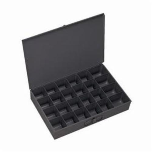 Compartment Box, 12 Inch Overall Length, 18 Inch Overall Width, 3 Inch Overall Height, 40 lb, Steel, Gray, 24 Compartments per Drawer