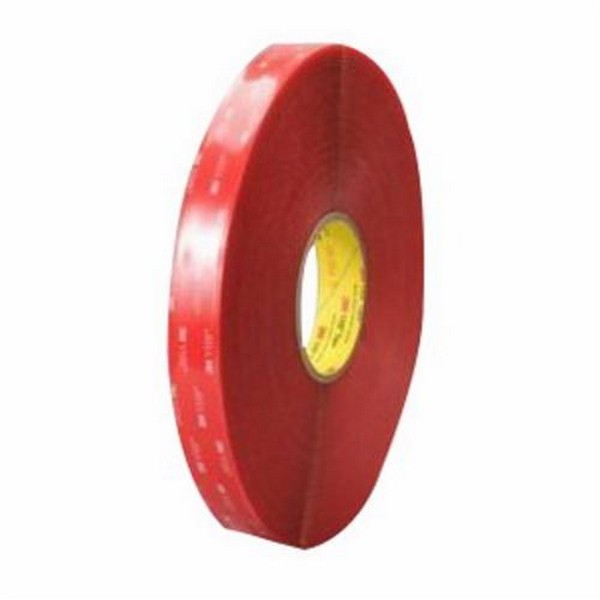 Double Sided Bonding Tape, Pressure Sensitive, 72 yd Length, 1 Inch Width, 20 mil Thickness, 5 mil Polyethylene Liner, Clear, Acrylic Adhesive, Acrylic Foam Backing, 300 °F Maximum Operating