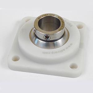 Ball Bearing Round Flange Unit, Four-Bolt, Polymer
