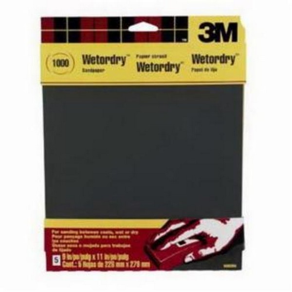 Coated Sanding Sheet, 11 in Length, 9 in Width, 1000 Grit, Applicable Materials: All Metal and Paint, Waterproof: Yes