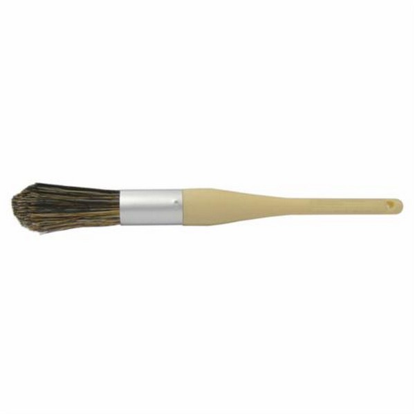Parts Cleaning Brush, Heavily Filled, 1 in Brush, Tampico Fiber Brush, Stainless Steel Ferrule, Round Sash, Foam Handle