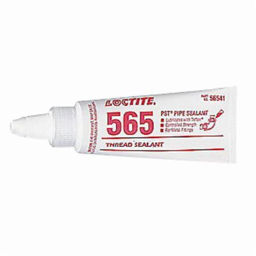Thread Sealant, High Viscosity Low Strength, Series: 565™, Tube Container, 250 mL Container, White, Mild Odor/Scent, -65 to 300 deg F, 1.1 Specific Gravity, <gt/>199.94 deg F Flash Point, 0.11 % VOC, 300000 cPs Viscosity, Bonds To: Metal