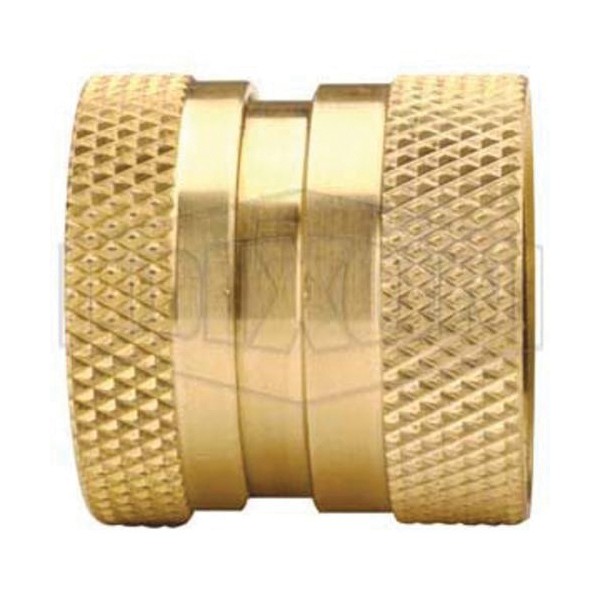 Garden Hose Coupling, Unvalved, Coupling Fitting/Connector, Female End Style, 150 psi Pressure, 140 °F, Brass, Domestic