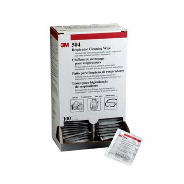 Respirator Cleaning Wipe, Pre-Moistened, Series: 5000/6000, Alcohol-Free Solution, 8 x 10 in Size, 100 Piece, Cellulose Towelette, White, 10.5 x 6 x 3.7 in Dimensions, Box Package Type