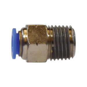 Connector, 1/4 Inch Nominal, Push-In x MNPT, 0 to 150 psi, -104 to 180 °F, Brass/Composite Polyacetal, Nickel Plated, Import