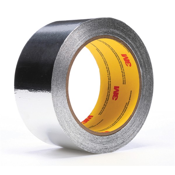 Foil Tape, General Purpose Self-Wound, 55 yd Length, 2 Inch Width, 3.25 mil Thickness, Silver, Acrylic Adhesive, Aluminum Foil Backing, 40 in-oz Adhesion Strength, 10 in-lb Tensile Strength, 300 °F Maximum Operating, -30 °F Minimum Operating