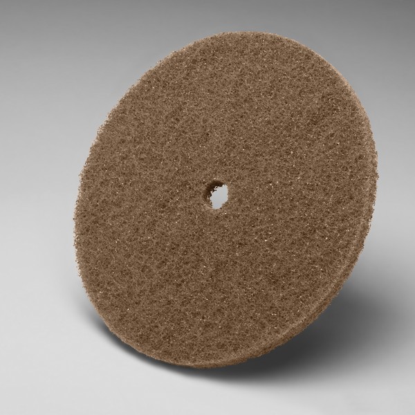 Non-Woven Cut and Polish Disc, 4 Inch Diameter Disc, 100 Grit, Medium Grade, Aluminum Oxide Abrasive, 6000 RPM Maximum