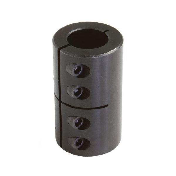 Clamping Coupling, 1-Piece Industry Standard, Series: MISCC, 40 mm Bore, 77 mm OD, 108 mm Overall Length, 345 in-lb Torque, Steel, Black Oxide