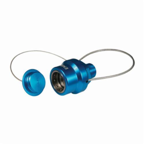Engine Oil Nozzle, High Flow, Adapter Fitting/Connector, 3/4 Inch Nominal, Quick Connect Coupler x MNPT End Style, 200 psi Pressure, Anodized Aluminum, Teal