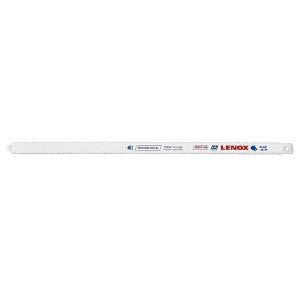 Hacksaw Blade, 10 in Blade Length, 1/2 in Blade Width, Bi-Metal Blade, 24 TPI, Tuff Teeth, Medium Metal Material Application