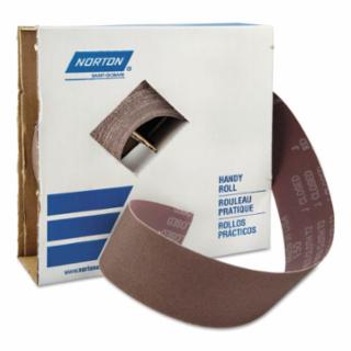 Coated Abrasive Roll, P-Grade, Series: K225, 2 in Roll Width, 50 yd Roll Length, 120 Grit, Medium Grade, Aluminum Oxide Abrasive, Cotton Backing, Brown, Applicable Materials: Aluminum, Cast Iron, Fiberglass/Composites, Hardwood, Softwood and Glass, J-Weight Backing