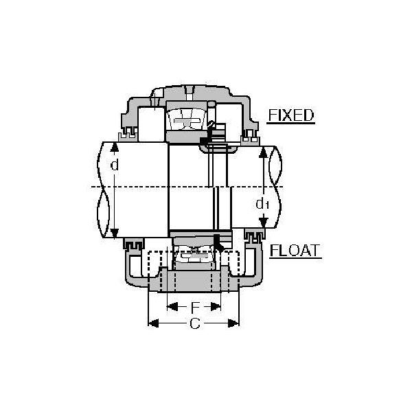 Four-Bolt Base Mounting, 23 Inch Base to Bore Centerline, 28 Inch Overall Length