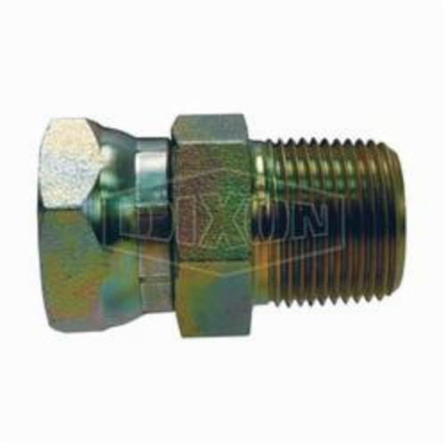Swivel Nut, 1/4-18 x 3/8-18 Nominal, Male NPTF x Female NPSM, 4000 psi, Steel, Zinc Plated, Domestic