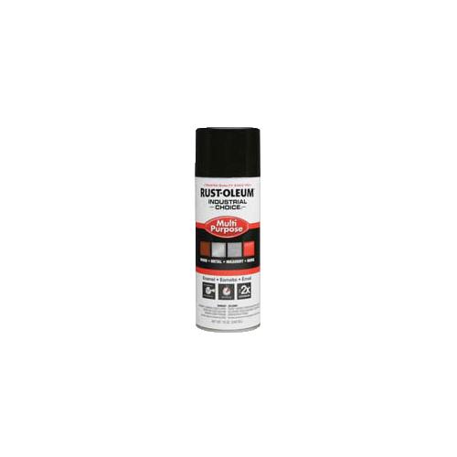 Enamel Spray Paint, Multi-Purpose, Series: 1600 System, 12 oz Container, Aerosolized Mist Form, Black, GlossOdor/Scent