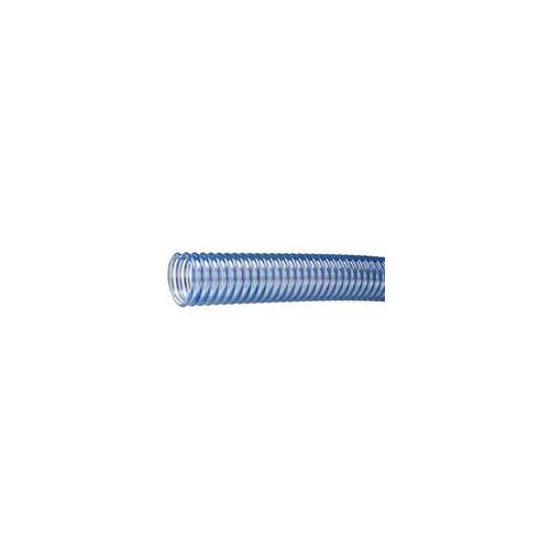 Material Handling Hose, Standard Duty, Series: WT, Hose End Style, 5 in ID, 5.74 in OD, 20 ft Length, 30 psi Working, -4 to 150 °F, PVC, Transparent, Domestic