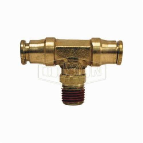 Push-In Swivel Branch Tee, 1/2 Inch Nominal, MNPT Swivel x Tube, -10 to 200 °F, Brass, Domestic