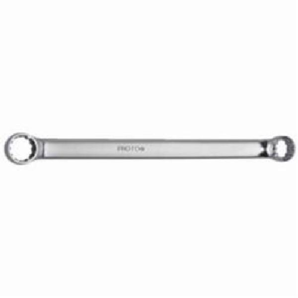 Box End Wrench, Measurement System: Imperial, Double End/Spline Wrench, 1/2 x 9/16 in Wrench Opening, 12 Points, 9-3/16 in Overall Length, 15˚ Offset, 53/64 x 3/4 in Box End Width, 3/8 x 23/64 in Box End Thickness, Standard/Straight Handle, Specifica