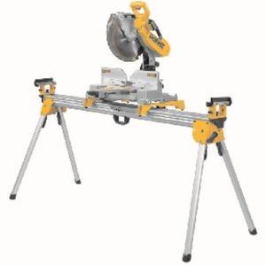 Miter Saw Stand, Heavy Duty, For Use With: Miter Saw, 32 in H x 150 in W Extended, 6 in H x 72 in W Folded, Black/Yellow