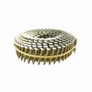 Coil Framing Nail, 15° Wire Collated, 1 in Length, 0.1 in Dia Size, 12 ga Gauge, Galvanized, Steel, Round Head, Screw Shank, Diamond Point, For Use With: N80CB Nailer