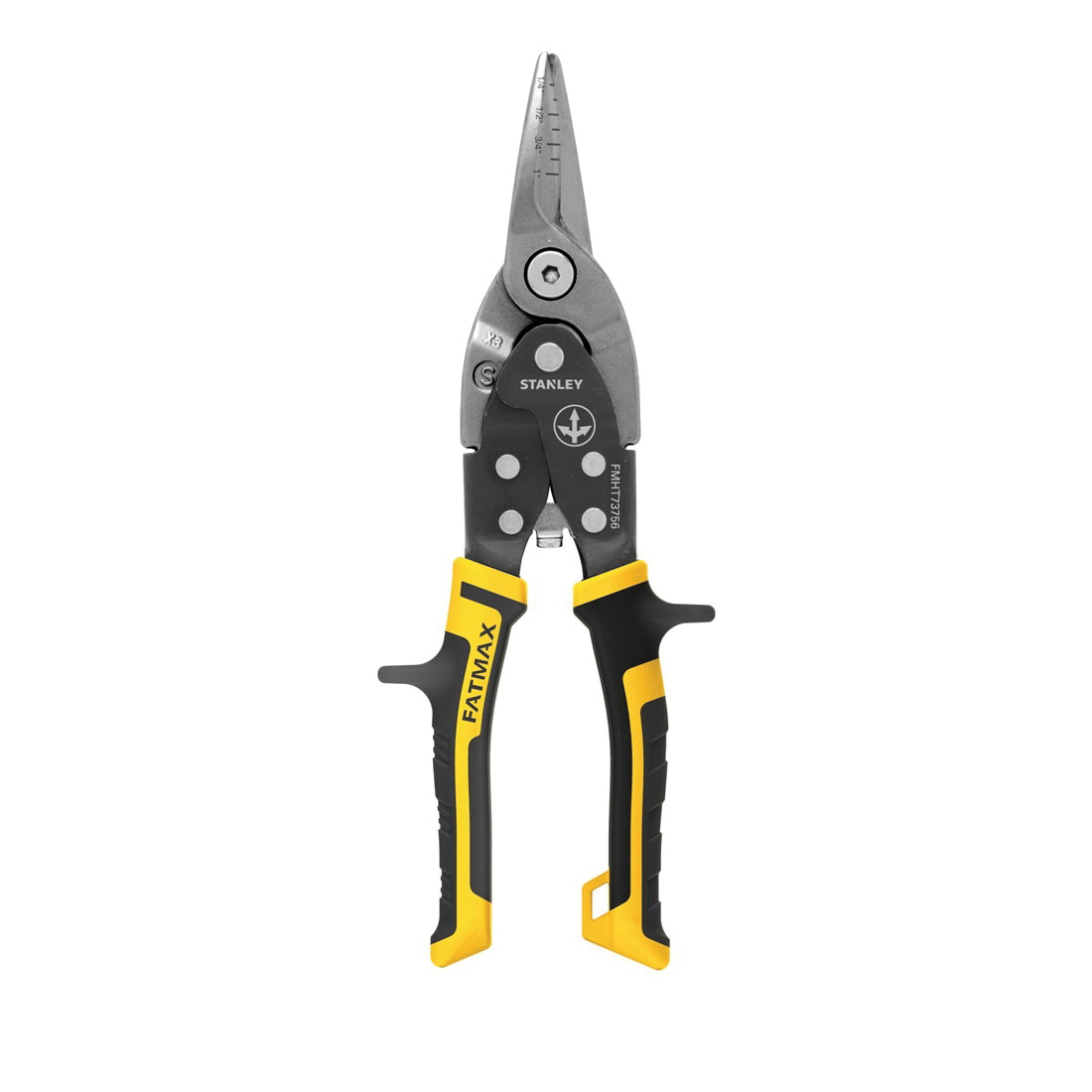 Aviation Snip, Cutting Capacity: 18 ga Cold Rolled Steel, 22 ga Stainless Steel, 1-9/50 in Length of Cut, Straight Snip, 10 in Overall Length, Compact/Non-Serrated Blade, 60 Chromium Vanadium Blade, Ergonomic Handle, Cushioned Grip