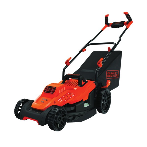 Electric Lawn Mower, 15 Inch Cutting Width, 1 to 3 Inch Cutting Height, Comfort Grip Handle, 4-1/2 Inch Diameter Front Wheel, 8 Inch Rear Wheel Diameter