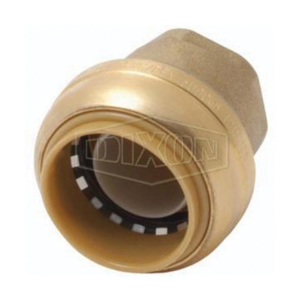 Push to Connect End Stop, Series: Sharkbite®, Cap Fitting/Connector, 1/2 Inch Nominal, 200 psi Pressure, 200 °F, Brass, Domestic