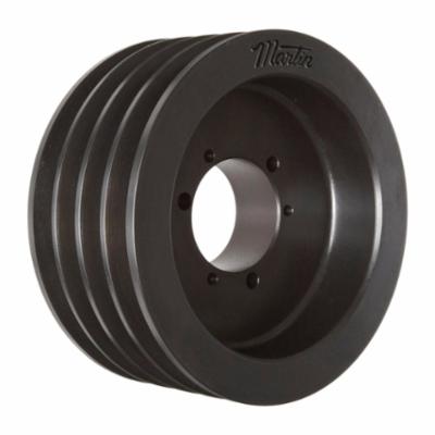 Conventional Sheave, Arm/Spoke Type A-1, TB Bushed Bore, 1/2 to 2-1/2 Inch Bore, 8.35 Inch Outside Diameter, 8 Inch Pitch Diameter, 4 Grooves, 3-1/2 Inch Face Width, 2517 Bushing, 3-1/4 Inch Overall Length, For Use With: AB Cross Section V-Belts, Cast Iron