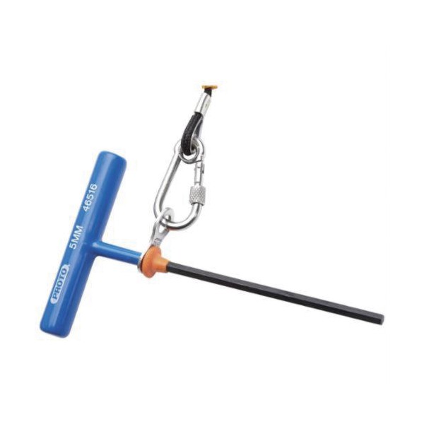 Hex Key, Tether Ready, Measurement System: Metric, 3 mm Tip, 90˚ Working, Cushion Grip/T-Handle Handle, 3 in W Handle, PVC Handle, Alloy Steel Blade, Specifications Met: ASME B18.3, Alloy Steel, Black Oxide, Blue