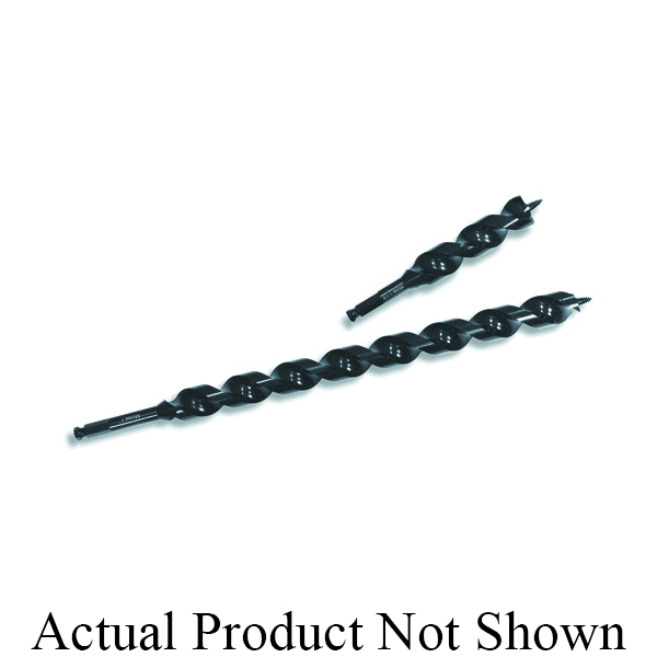 Auger Bit, Double Cut Premium, Drill Style: Auger, 1 in Diameter, 36 in Overall Length, 2 Flutes, 7/16 in Shank, Quick-Change Shank