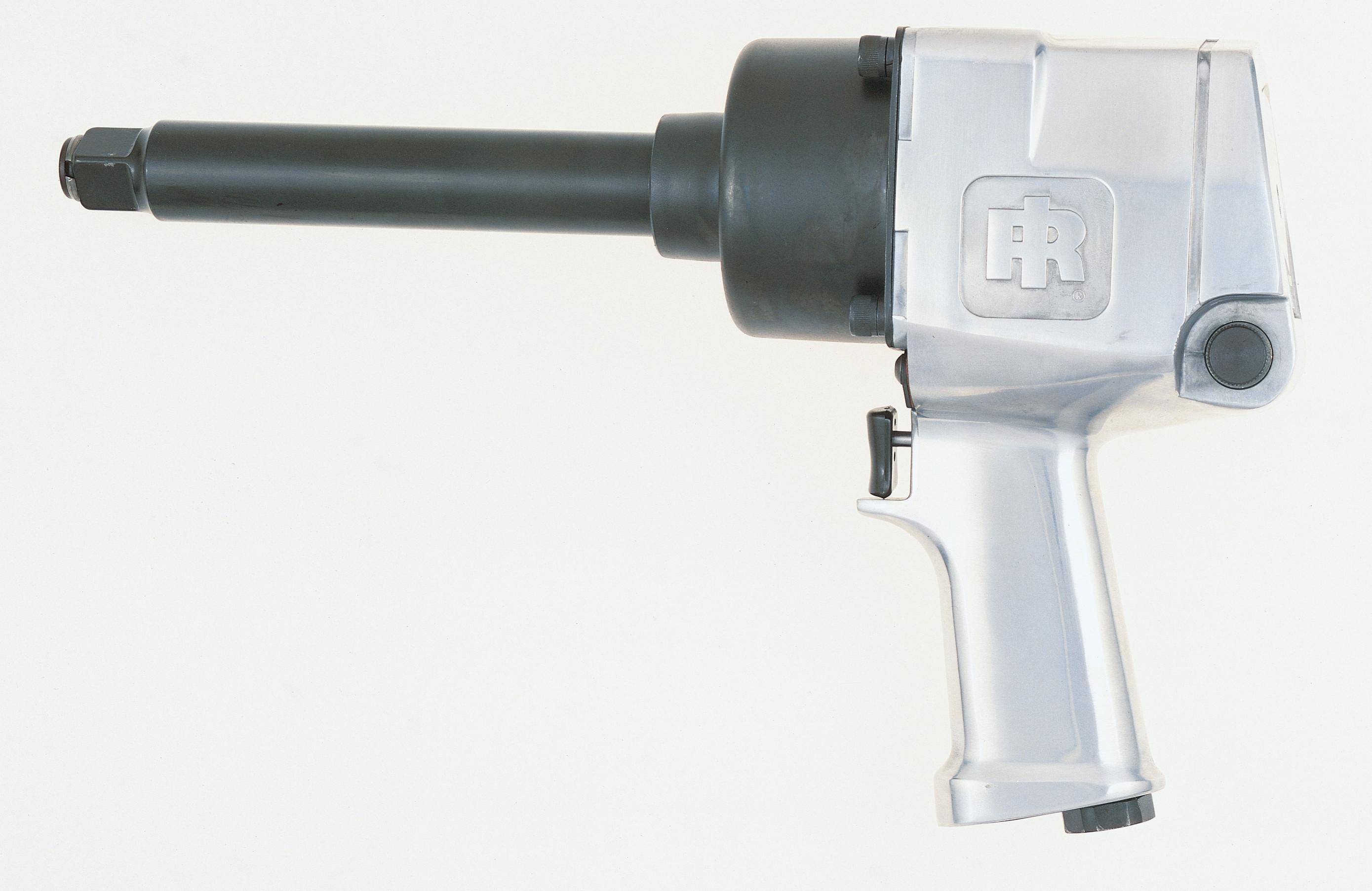 Air Impact Wrench, Tool/Kit: Bare Tool, Super Duty, Series: 261, Hog Ring/Square/6 in Extension Drive, 3/4 in Drive, 1000 bpm Blows per Minute, 1200 ft-lb Torque, 5500 RPM Speed, 9.5 cfm Air Flow, 3/8 in Air Inlet, 1/2 in Minimum Hose, Pistol Grip Handle, 98.4, 109.4, 100.3, 111.3 dBA Sound Level, 14.8 in Overall Length