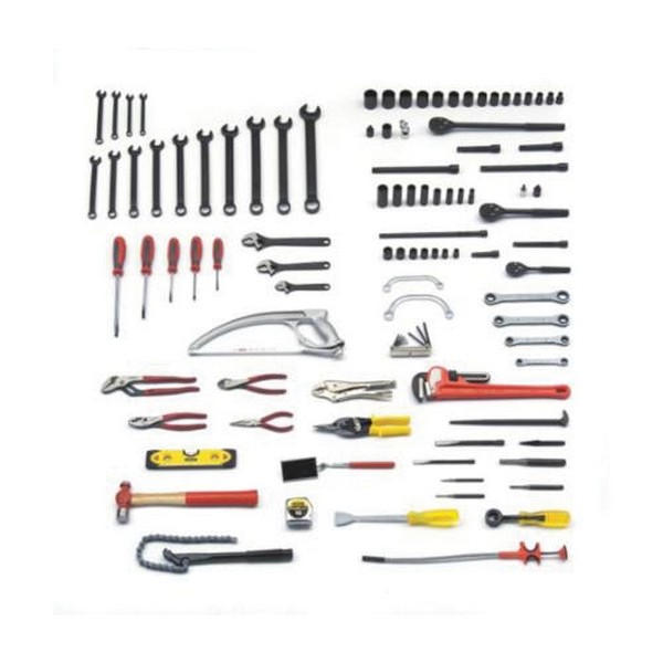 Railroad Pipe Fitter's Tool Set, SAE, 3/8 in, 1/2 in Drive, 107 Piece, For Use With: 3/8 to 1-1/4 in Fastener